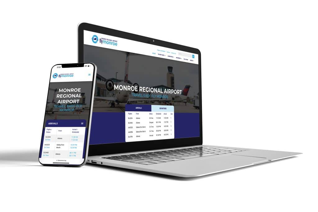 Monroe Regional Airport - website design