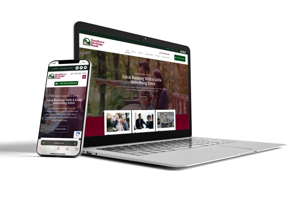 Southern Heritage Bank - website design